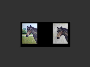 Digital Arts titled "Two Horses" by Gerald Shepherd F.F.P.S., Original Artwork, Digital Painting