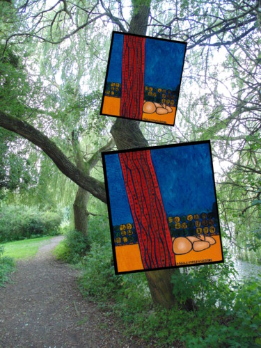 Digital Arts titled "Danae In A Tree" by Gerald Shepherd F.F.P.S., Original Artwork, Collages