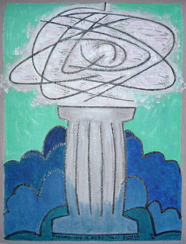 Painting titled "Figure On A Pedestal" by Gerald Shepherd F.F.P.S., Original Artwork, Acrylic