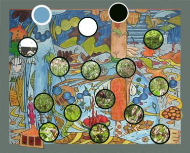 The Monocyclist's Dream Garden Digital Arts titled "The Monocyclist's D…" by Gerald Shepherd F.F.P.S., Original Artwork, Oil