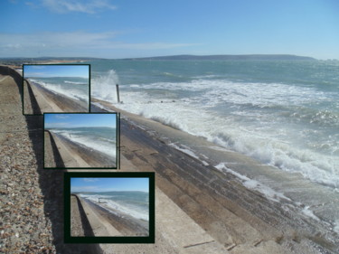 Digitale Kunst mit dem Titel "Sea Defences" von Gerald Shepherd F.F.P.S., Original-Kunstwerk, Digitale Malerei