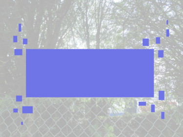 Digitale Kunst mit dem Titel "Blue Disintegration" von Gerald Shepherd F.F.P.S., Original-Kunstwerk, Fotomontage