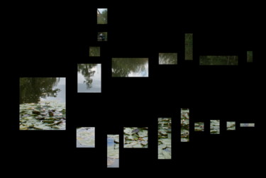 Digitale Kunst mit dem Titel "Crossing The Lake" von Gerald Shepherd F.F.P.S., Original-Kunstwerk, Fotomontage