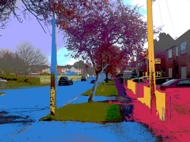 Digital Arts titled "Street Pictured In…" by Gerald Shepherd F.F.P.S., Original Artwork, 2D Digital Work