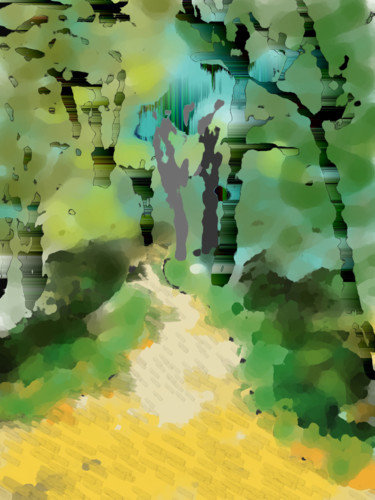 Digital Arts titled "Forest Path" by Gerald Shepherd F.F.P.S., Original Artwork, 2D Digital Work