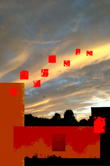 Digitale Kunst getiteld "Sunset Events" door Gerald Shepherd F.F.P.S., Origineel Kunstwerk, 2D Digital Work