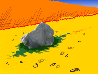 Arts numériques intitulée "The Stone" par Gerald Shepherd F.F.P.S., Œuvre d'art originale, Travail numérique 2D