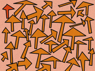 Arts numériques intitulée "Arrow Improvisation" par Gerald Shepherd F.F.P.S., Œuvre d'art originale, Peinture numérique