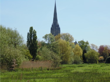 Photographie intitulée "Salisbury Cathedral…" par Gerald Shepherd F.F.P.S., Œuvre d'art originale, Photographie numérique