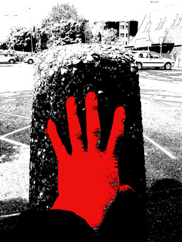 Digitale Kunst mit dem Titel "Caught Red Handed" von Gerald Shepherd F.F.P.S., Original-Kunstwerk, 2D digitale Arbeit