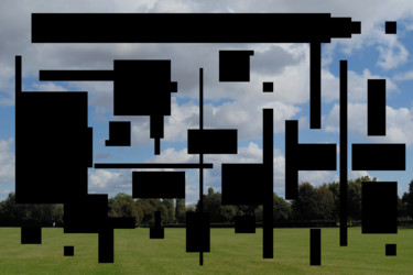Digitale Kunst mit dem Titel "Shapes In A Field" von Gerald Shepherd F.F.P.S., Original-Kunstwerk, 2D digitale Arbeit