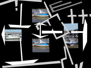 Arts numériques intitulée "Yacht Improvisation" par Gerald Shepherd F.F.P.S., Œuvre d'art originale, Photo montage