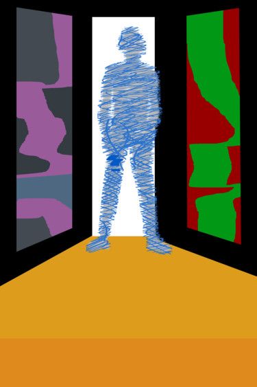 Arte digitale intitolato "A Room With No Way…" da Gerald Shepherd F.F.P.S., Opera d'arte originale, Pittura digitale
