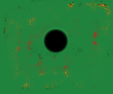 Digitale Kunst mit dem Titel "Black Spot 1" von Gerald Shepherd F.F.P.S., Original-Kunstwerk, Digitale Malerei