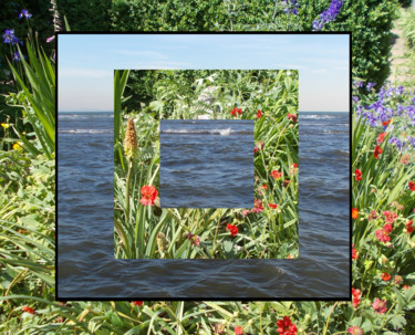 Arts numériques intitulée "Sea In A Garden" par Gerald Shepherd F.F.P.S., Œuvre d'art originale, Photo montage