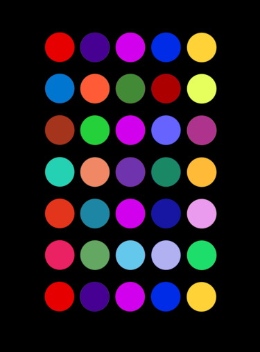 Цифровое искусство под названием "Coloured Circle Cha…" - Gerald Shepherd F.F.P.S., Подлинное произведение искусства, Цифров…