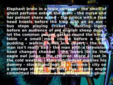 Arts numériques intitulée "Elephant Brain In A…" par Gerald Shepherd F.F.P.S., Œuvre d'art originale, Travail numérique 2D