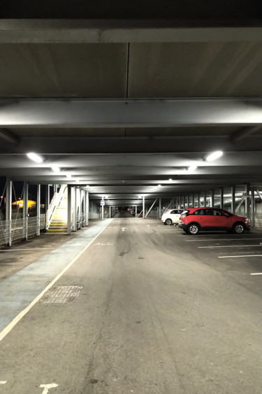Photography titled "The Car Park At Nig…" by Gerald Shepherd F.F.P.S., Original Artwork, Digital Photography