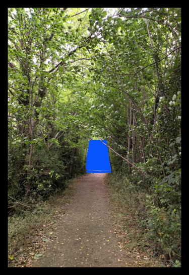 Digitale Kunst mit dem Titel "The Blue Door" von Gerald Shepherd F.F.P.S., Original-Kunstwerk, 2D digitale Arbeit