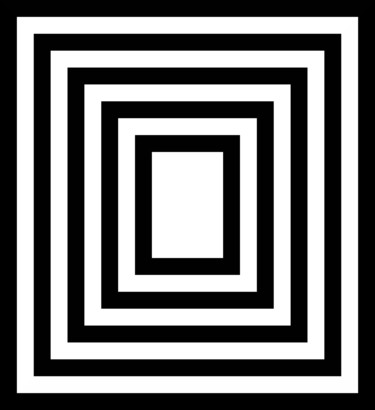 Borders (Black And White) Digital Arts titled "Borders (Black And…" by Gerald Shepherd, Original Art, Digital Painting