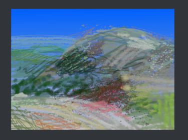 Digital Arts titled "Hills" by Gerald Shepherd F.F.P.S., Original Artwork, Digital Painting