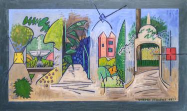 Pittura intitolato "Garden Sequence*" da Gerald Shepherd F.F.P.S., Opera d'arte originale, Olio