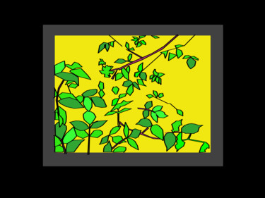 Цифровое искусство под названием "Leaf pattern Study" - Gerald Shepherd F.F.P.S., Подлинное произведение искусства, 2D Цифро…