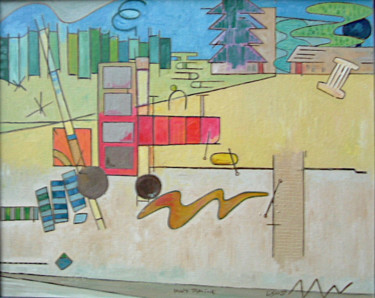 Malerei mit dem Titel "Ian's Tractor 1" von Gerald Shepherd F.F.P.S., Original-Kunstwerk, Öl