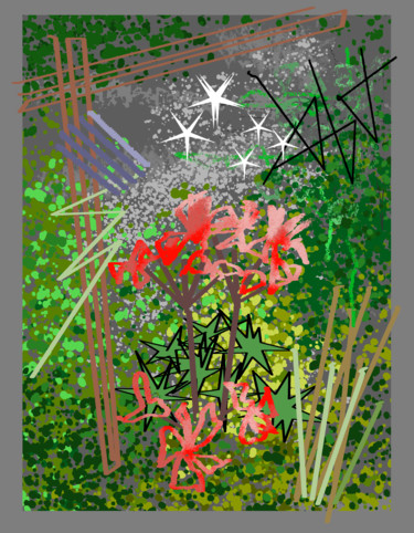 Digital Arts titled "Flower Exploration" by Gerald Shepherd F.F.P.S., Original Artwork, Digital Painting