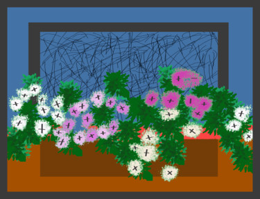 Digitale Kunst mit dem Titel "The Window Box" von Gerald Shepherd F.F.P.S., Original-Kunstwerk, Digitale Malerei