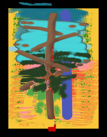 Arte digitale intitolato "The Tree Of Life*" da Gerald Shepherd F.F.P.S., Opera d'arte originale, Pittura digitale