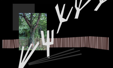 Digitale Kunst mit dem Titel "The Fence" von Gerald Shepherd F.F.P.S., Original-Kunstwerk, 2D digitale Arbeit