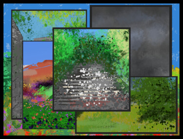 Digital Arts titled "Assembled Landscape*" by Gerald Shepherd F.F.P.S., Original Artwork, Digital Painting