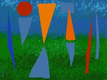 Digitale Kunst mit dem Titel "Shapes In A Landsca…" von Gerald Shepherd F.F.P.S., Original-Kunstwerk, Digitale Malerei