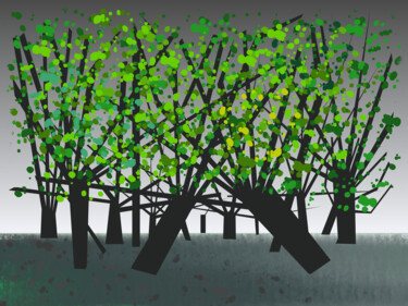 The Wood* Arts numériques intitulée "The Wood*" par Gerald Shepherd F.F.P.S., Œuvre d'art originale, Peinture numérique