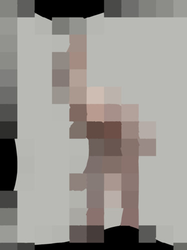 Digitale Kunst mit dem Titel "Nude At The Door" von Gerald Shepherd F.F.P.S., Original-Kunstwerk, Digitale Malerei