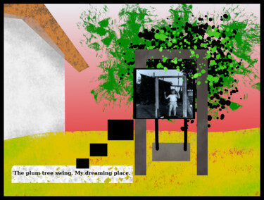 Grafika cyfrowa / sztuka generowana cyfrowo zatytułowany „The Plum Tree Swing” autorstwa Gerald Shepherd F.F.P.S., Oryginaln…