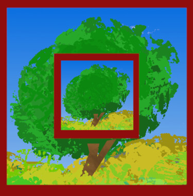 Grafika cyfrowa / sztuka generowana cyfrowo zatytułowany „Tree On Tree” autorstwa Gerald Shepherd F.F.P.S., Oryginalna praca…