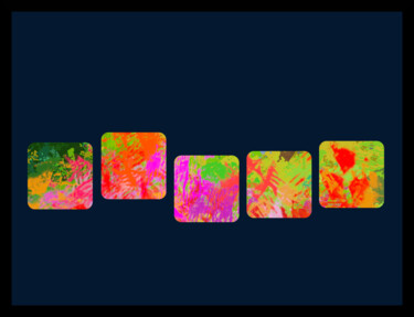 Arts numériques intitulée "Flower Crazy Sequen…" par Gerald Shepherd F.F.P.S., Œuvre d'art originale, Peinture numérique