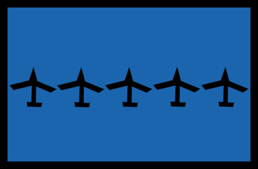 数字艺术 标题为“Aeroplane Line” 由Gerald Shepherd F.F.P.S., 原创艺术品, 数字油画