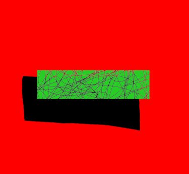 Arts numériques intitulée "Green Bar Taking Off" par Gerald Shepherd F.F.P.S., Œuvre d'art originale, Peinture numérique