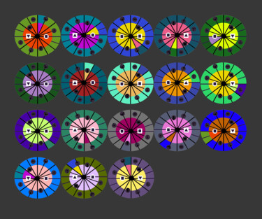 Arte digitale intitolato "Colour Dials" da Gerald Shepherd F.F.P.S., Opera d'arte originale, Pittura digitale