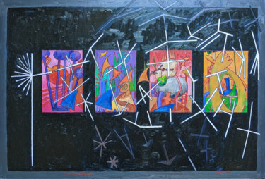 Картина под названием "The Dandelion" - Gerald Shepherd F.F.P.S., Подлинное произведение искусства, Масло
