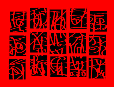 Arts numériques intitulée "Red Dynamic" par Gerald Shepherd F.F.P.S., Œuvre d'art originale, Peinture numérique