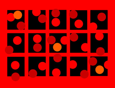 Arts numériques intitulée "Encroaching Orange" par Gerald Shepherd F.F.P.S., Œuvre d'art originale, Peinture numérique