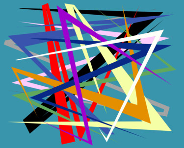 Arte digital titulada "Z Lines" por Gerald Shepherd F.F.P.S., Obra de arte original, Pintura Digital