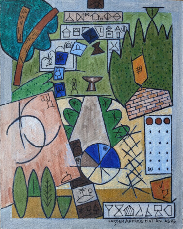 Картина под названием "Garden Approximatio…" - Gerald Shepherd F.F.P.S., Подлинное произведение искусства, Масло