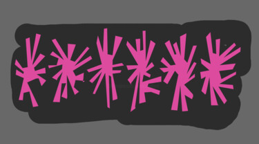 Digitale Kunst getiteld "Pink Fluffy Hedgeho…" door Gerald Shepherd F.F.P.S., Origineel Kunstwerk, Digitaal Schilderwerk