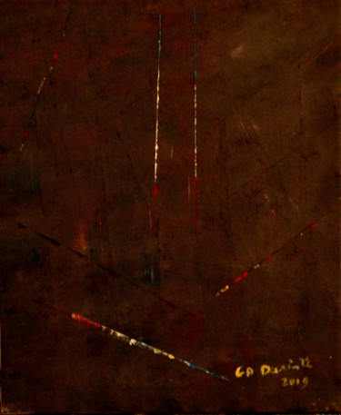 Peinture intitulée "lignes" par Gerard Auguste Dariste, Œuvre d'art originale, Huile