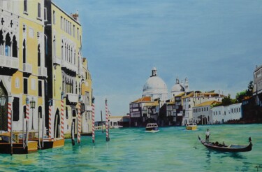 Peinture intitulée "Venise - Le grand c…" par Gérard Baty, Œuvre d'art originale, Huile